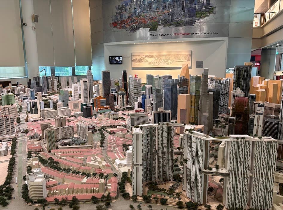 Singapore city scale model showing CBD and Tanjong Pagar skyscrapers at URA City Gallery